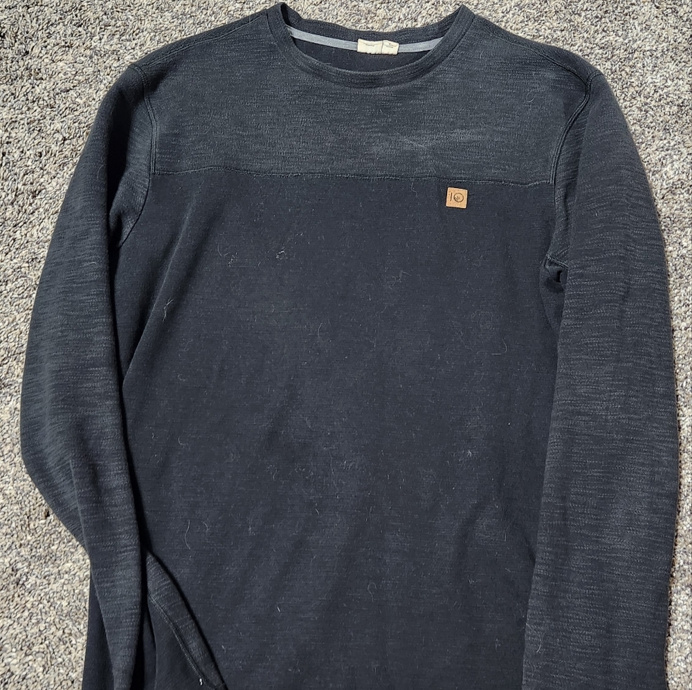 Black Tentree Mens/unisex Crewneck sweatshirt MENS/UNISEX